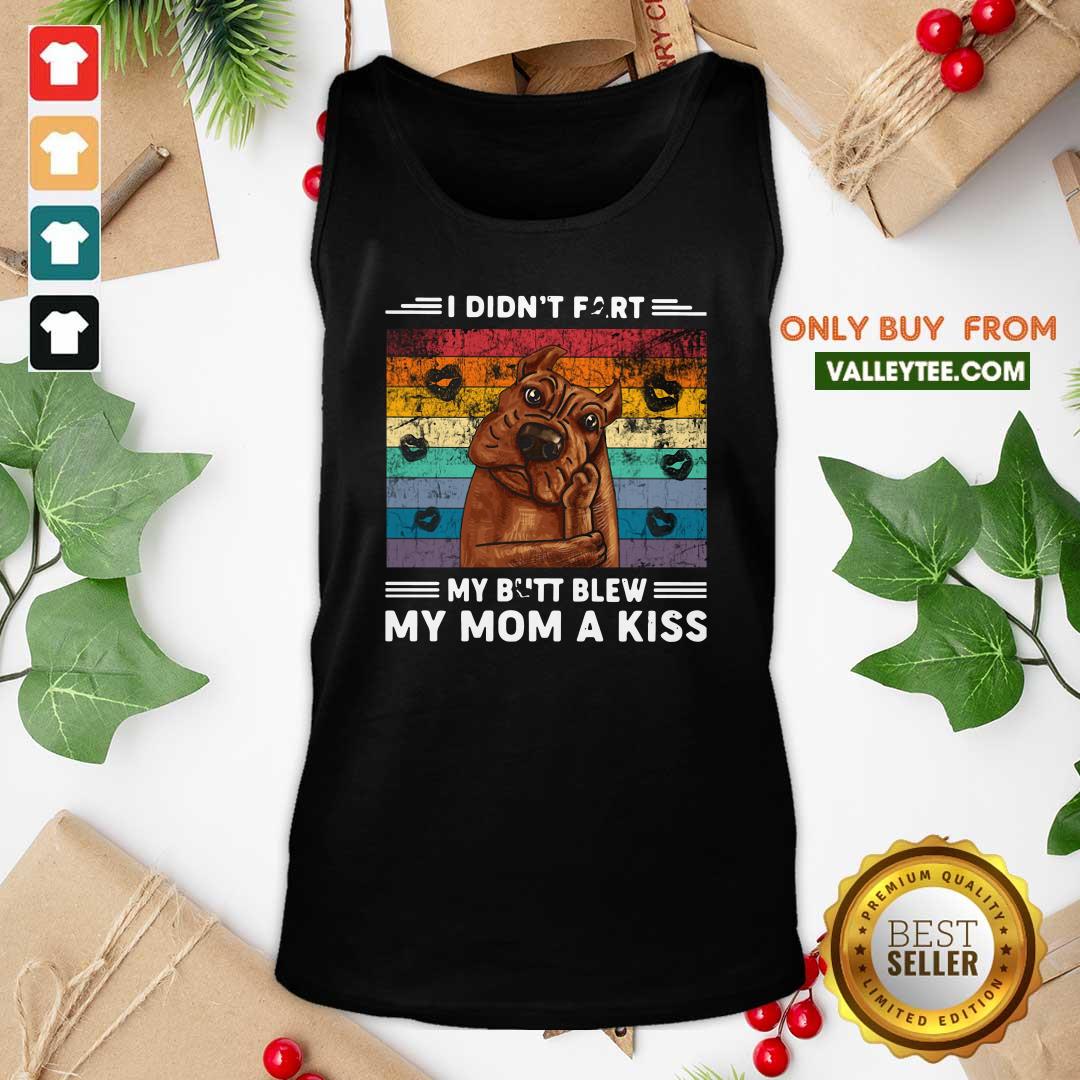 Funny Pitbull I Didn't Fart My Butt Blew My Mom A Kiss Vintage Shirt