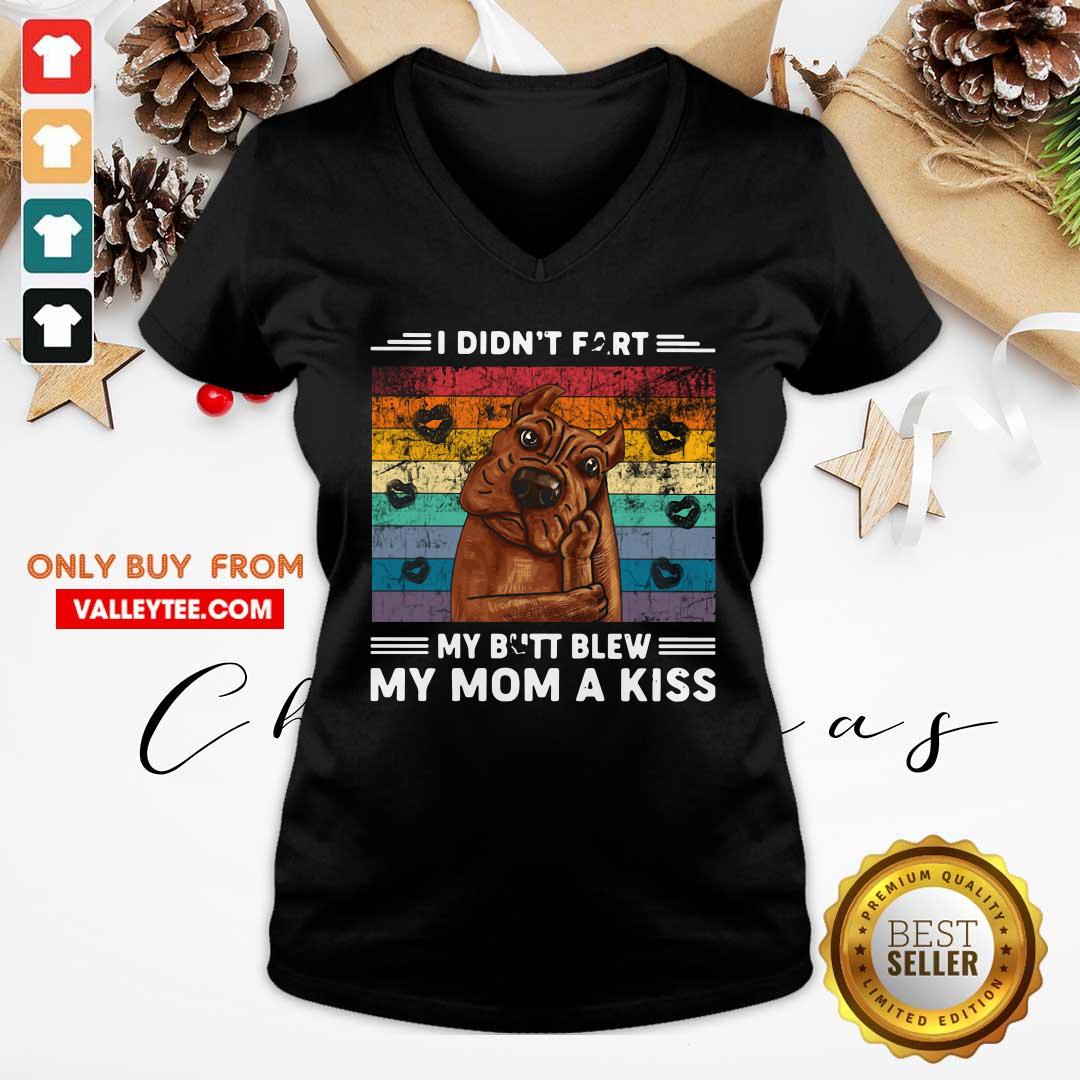 Funny Pitbull I Didn't Fart My Butt Blew My Mom A Kiss Vintage Shirt