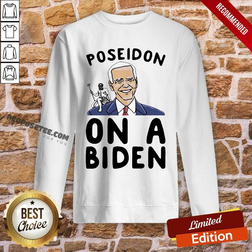 Funny Poseidon On A Biden Parody Shirt