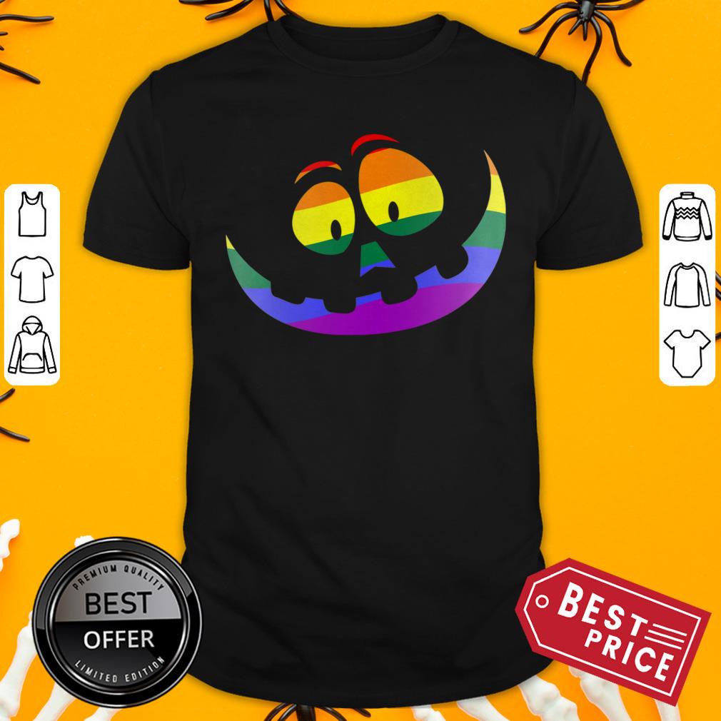 Funny Pumpkin Face LGBT Pride Halloween Shirt