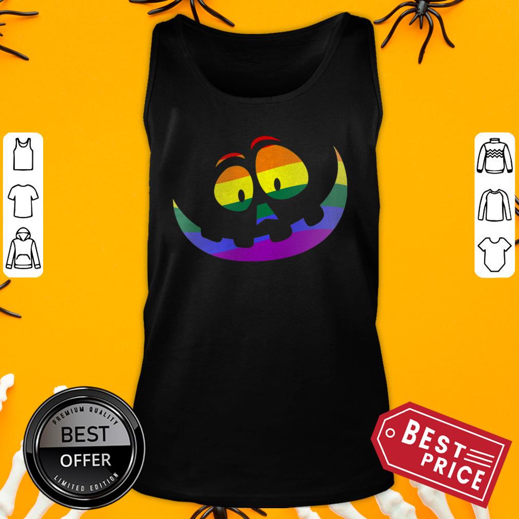 Funny Pumpkin Face LGBT Pride Halloween Shirt