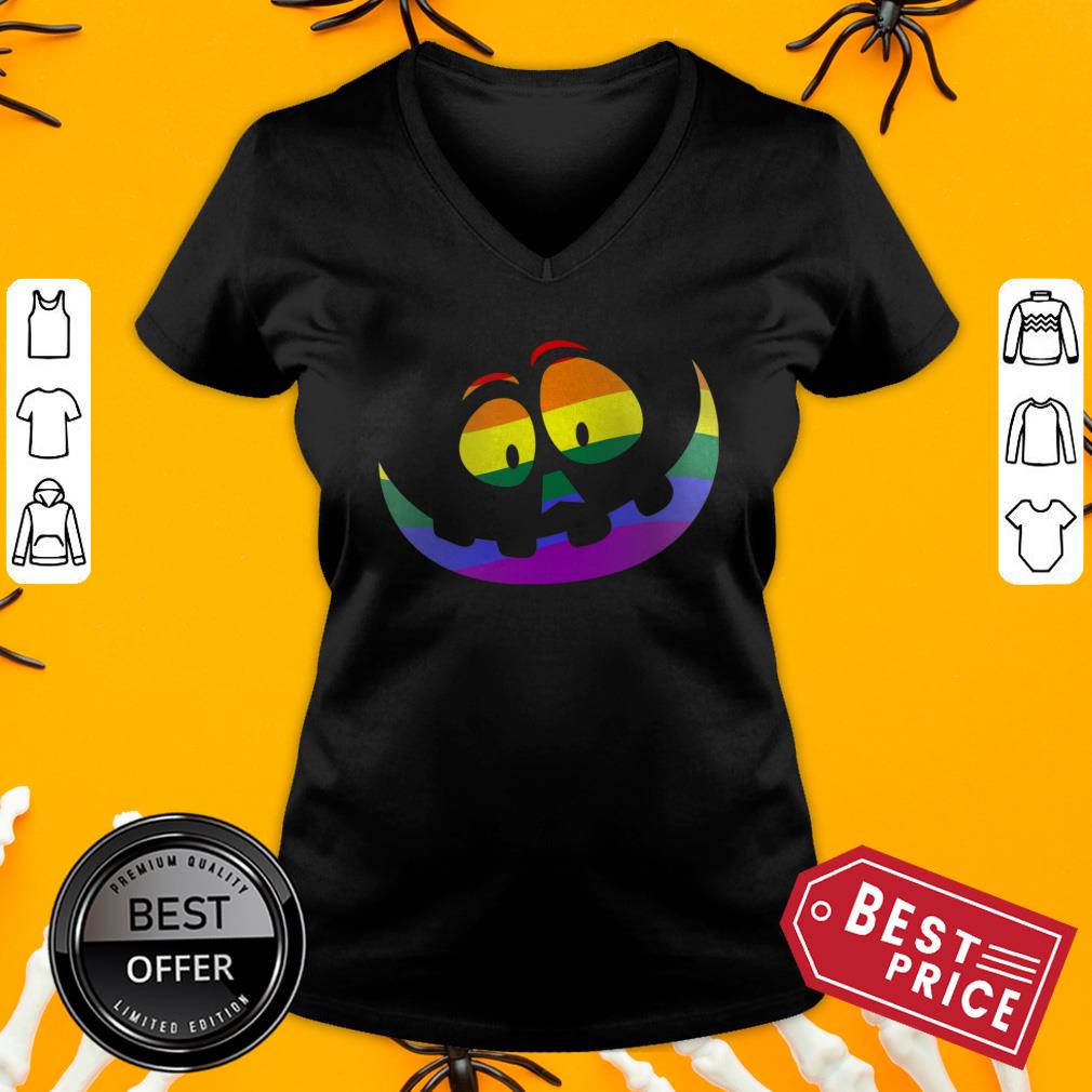 Funny Pumpkin Face LGBT Pride Halloween Shirt