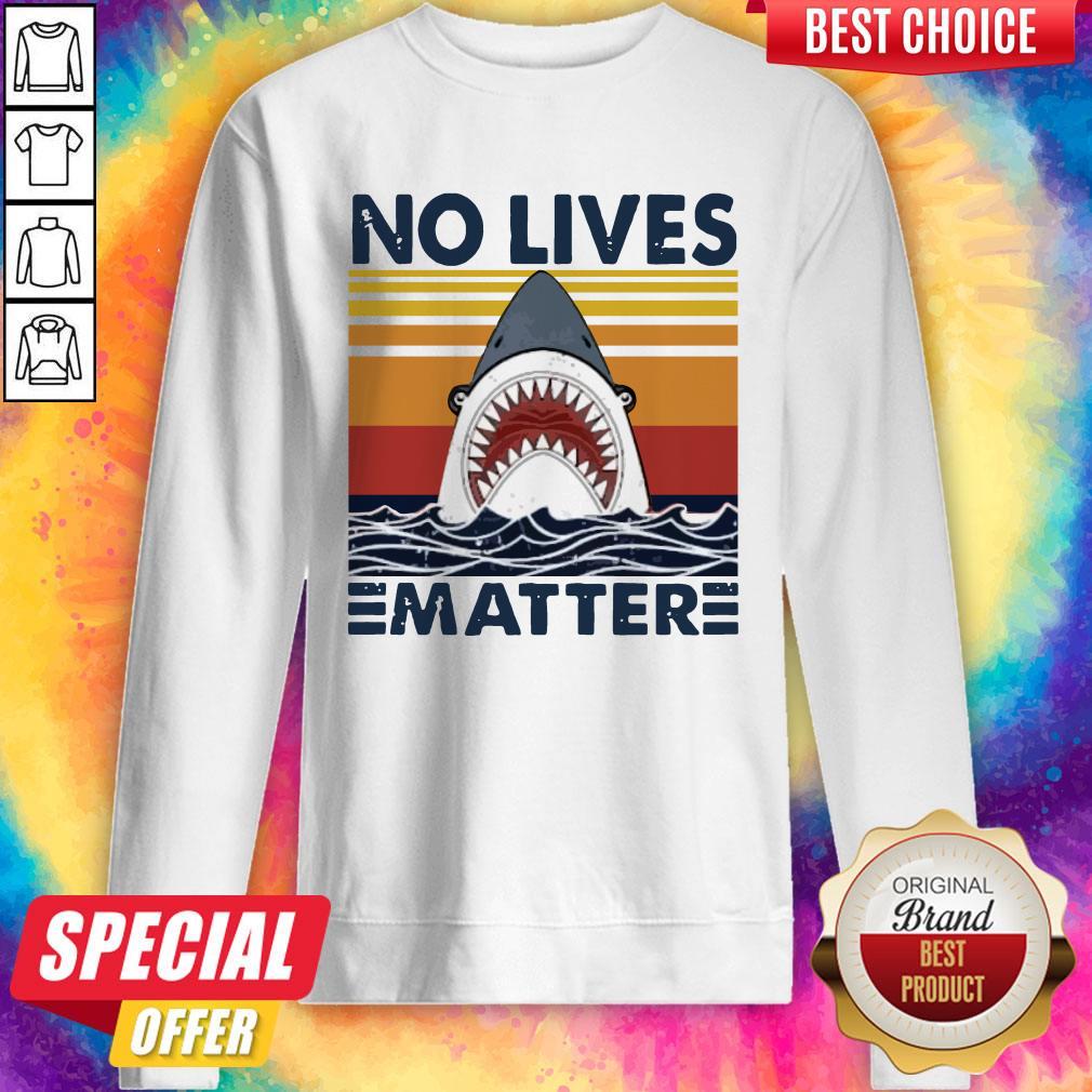 Funny Shark No Lives Matter Vintage Shirt