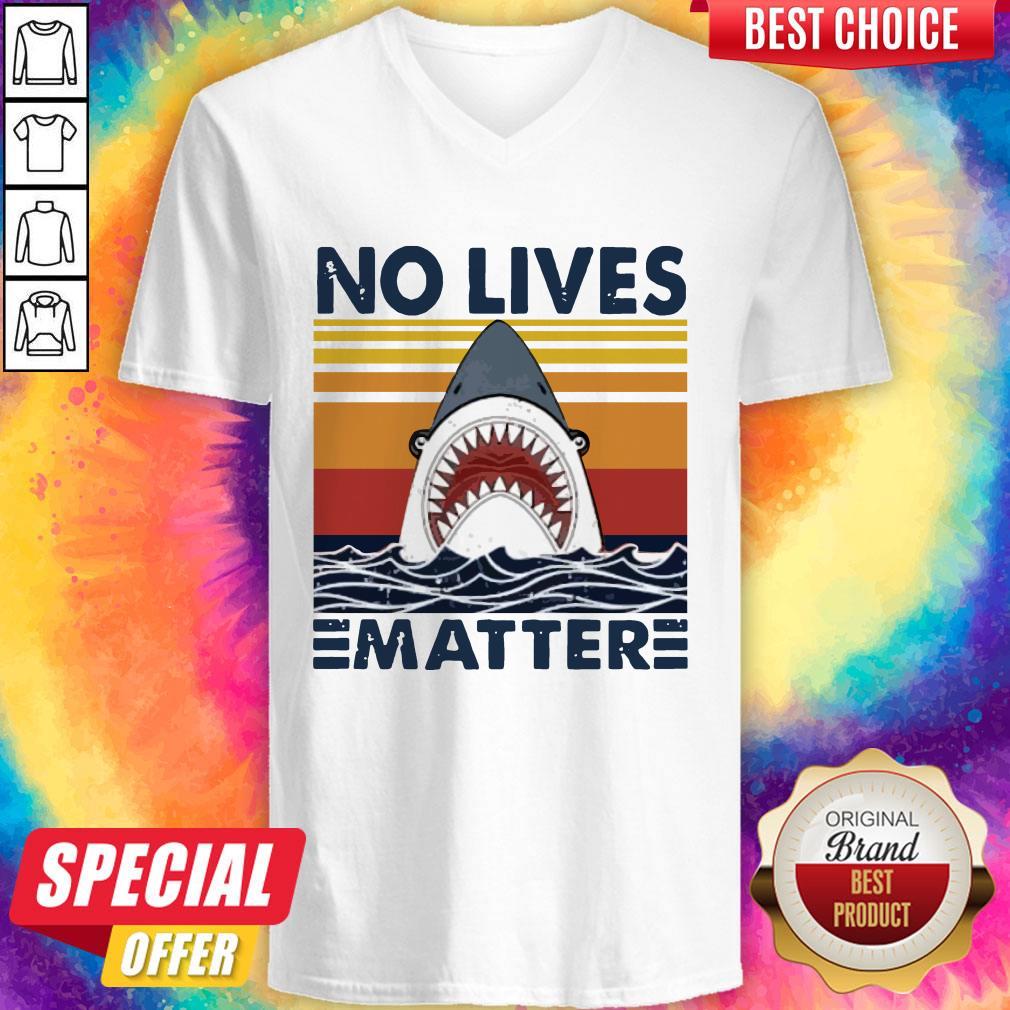 Funny Shark No Lives Matter Vintage Shirt