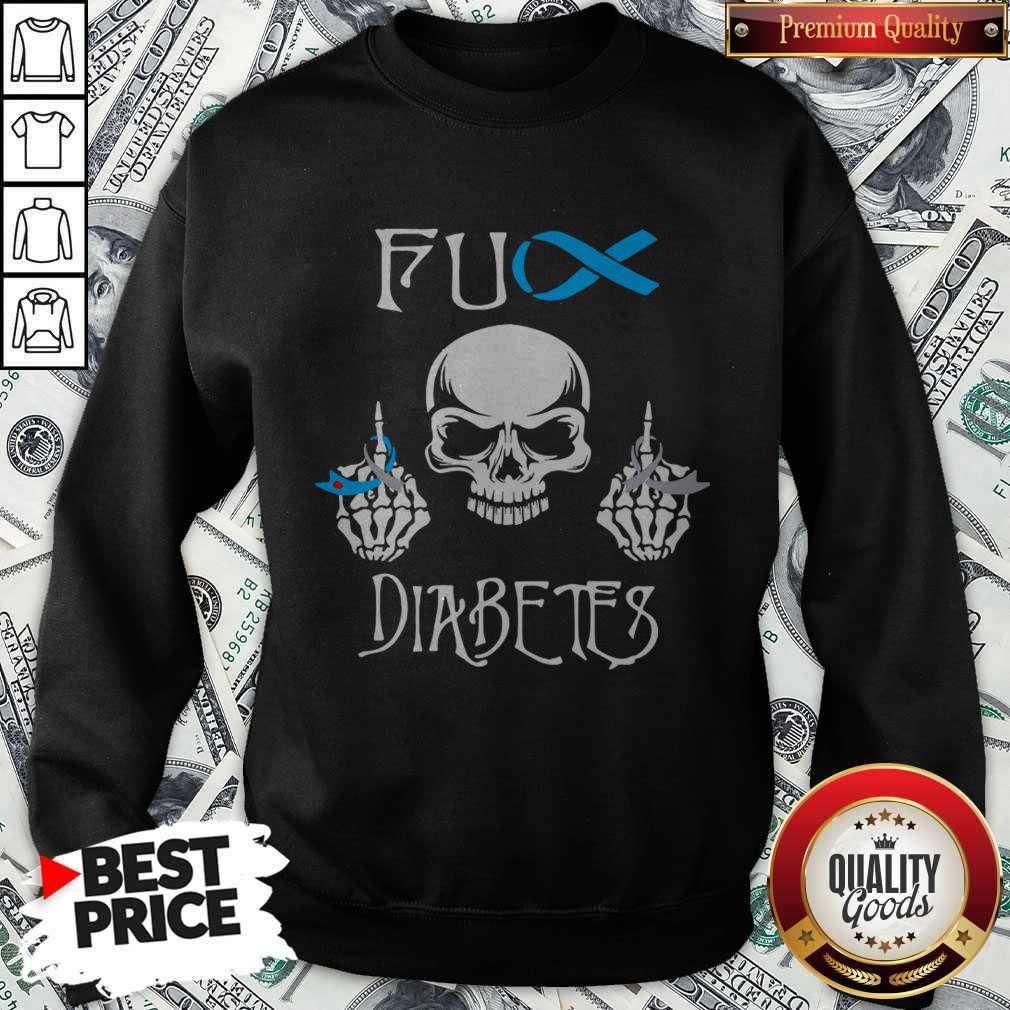 Funny Skull Fuck Diabetes Shirt