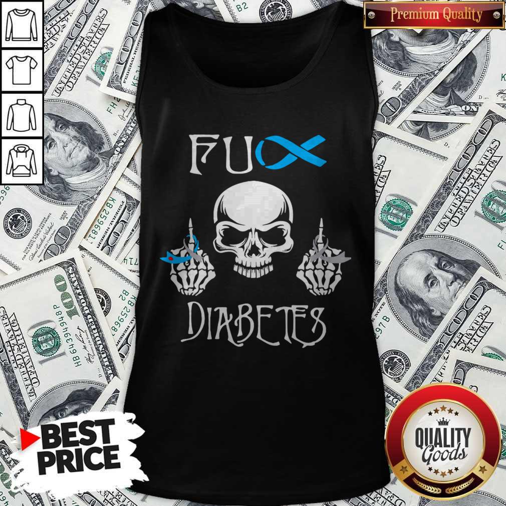 Funny Skull Fuck Diabetes Shirt