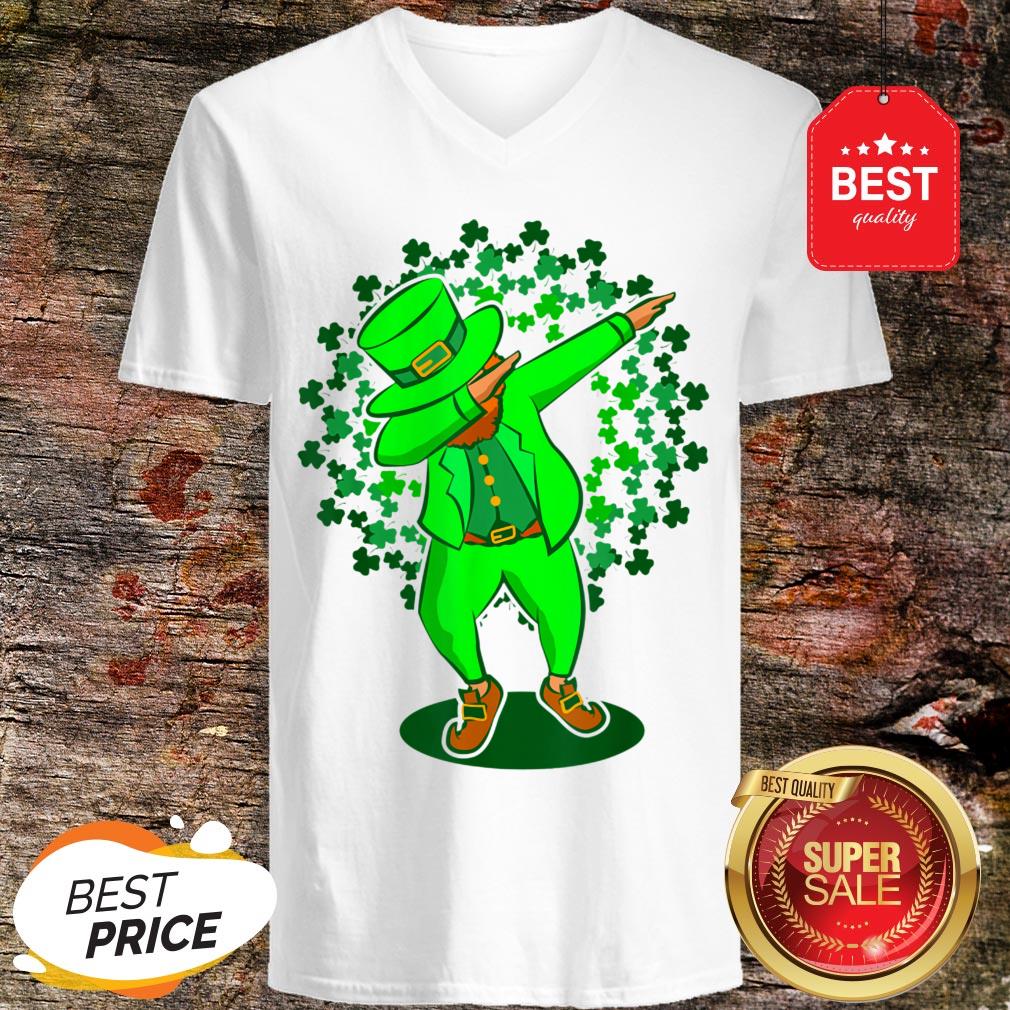 Funny St Patricks Day Dabbing Leprechaun Dab Dance Green Shirt