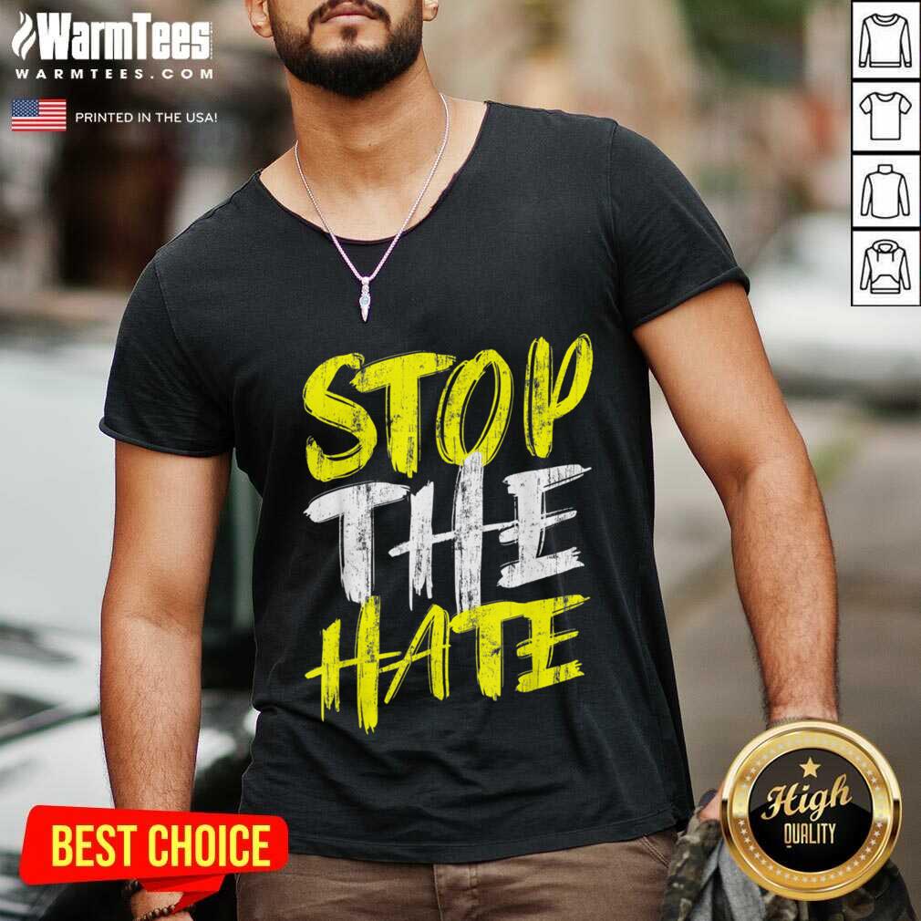 Funny Stop The Hate Asian Surprised Shirt