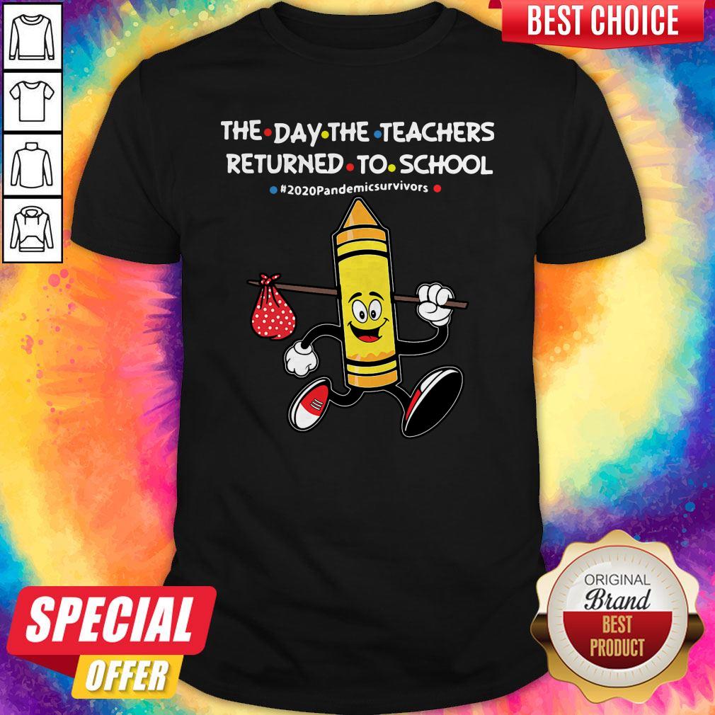 Funny The Day The Teachers Returned To School #2020pandemicsurvivors Shirt