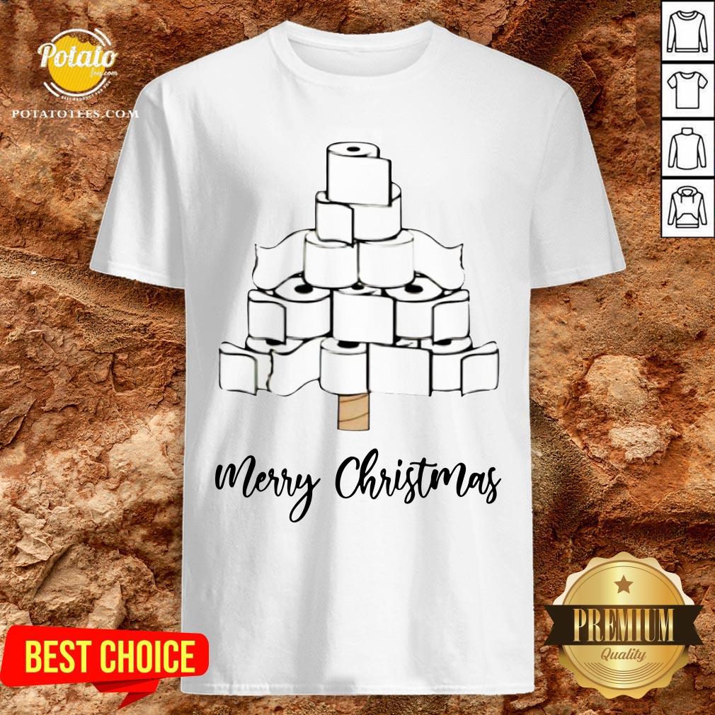 Funny Toilet Paper Christmas Tree Shirt