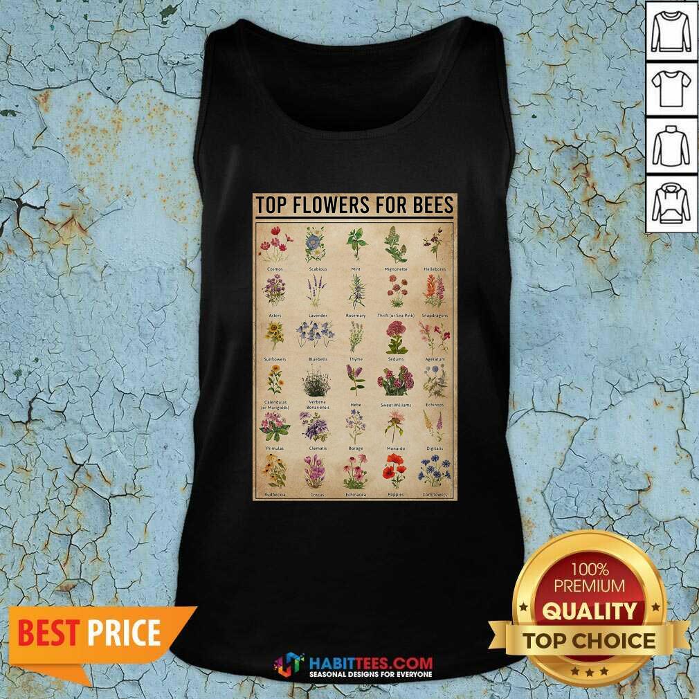 Funny Top Flowers For Bees Vintage Knowledge Shirt