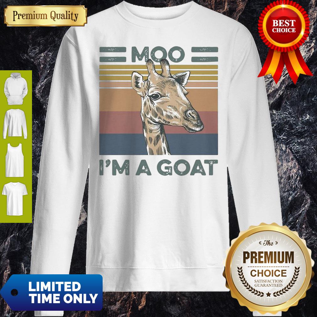 Funny Vintage Giraffe Moo Im A Goat Shirt
