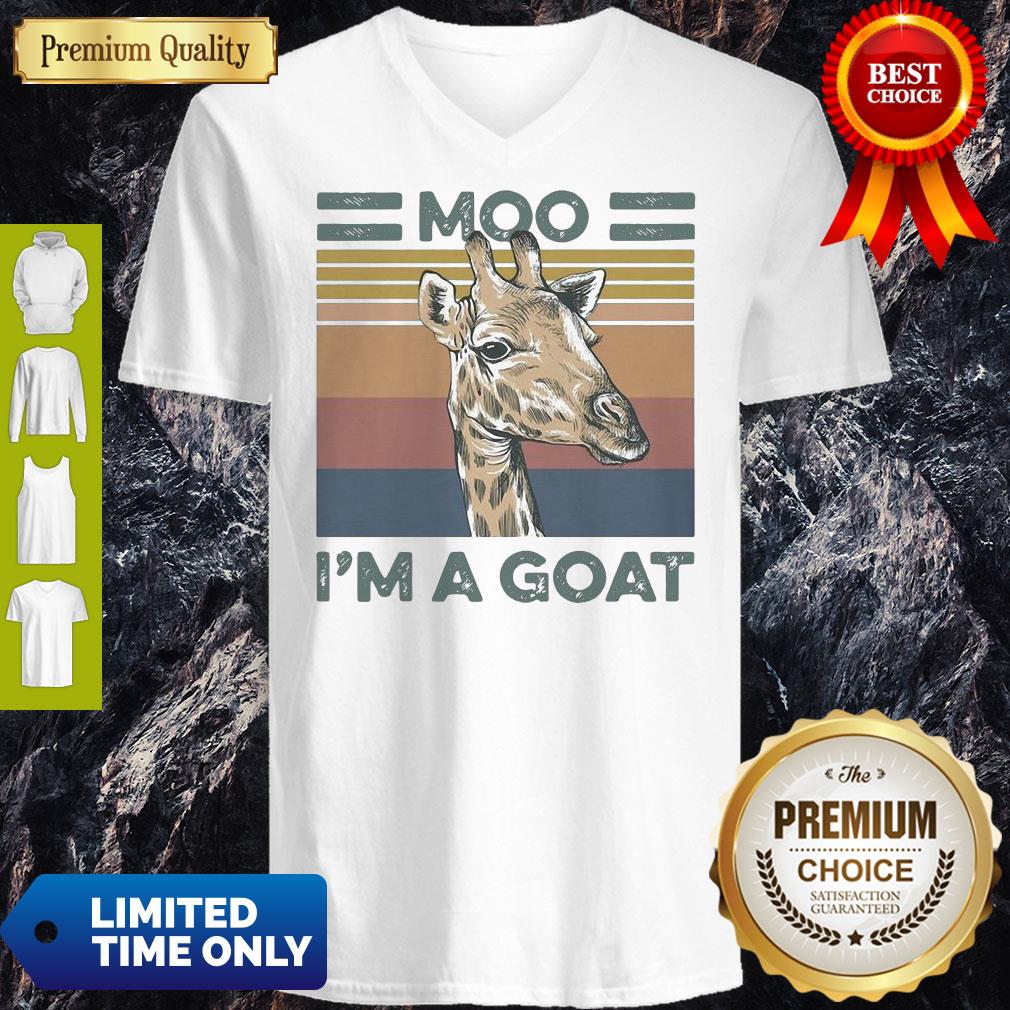 Funny Vintage Giraffe Moo Im A Goat Shirt