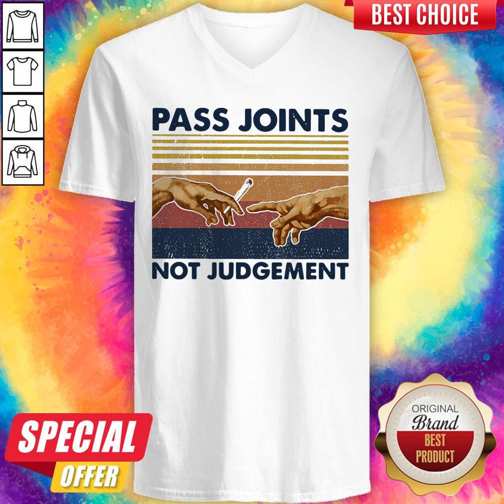 Funny Weed Pass Joints Not Judgement Vintage Retro Shirt