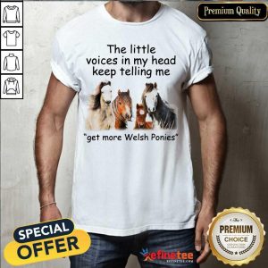 Pretty The Little Voices In My Head Keep Telling Me Get More Welsh Ponies Horses Shirt