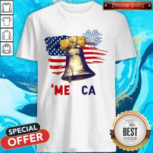 Pretty Liberty Bell merica 4th Of July American Flag Shirt