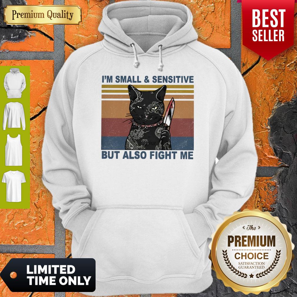 Official Black Cat Yakuza Im Small And Sensitive But Also Fight Me Shirt