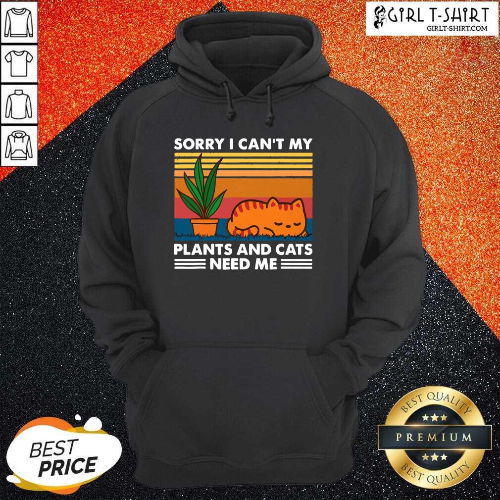 Gardening Sorry I Cant My Plants And Cats Need Me Vintage Shirt