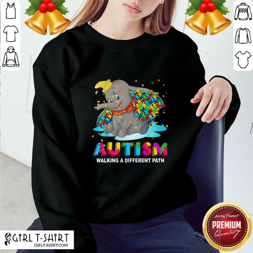 Gift Elephant Autism Walking A Different Path Shirt