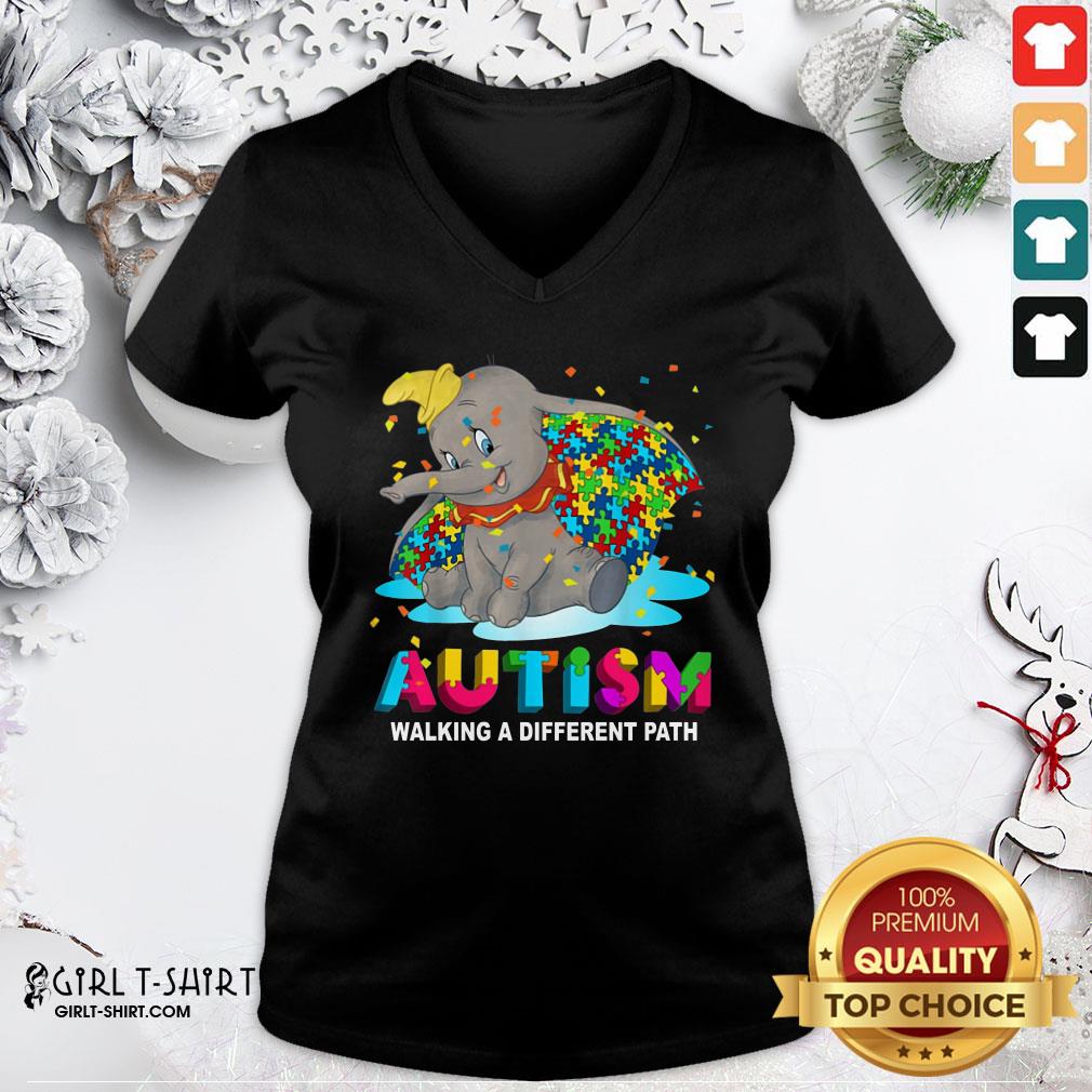 Gift Elephant Autism Walking A Different Path Shirt