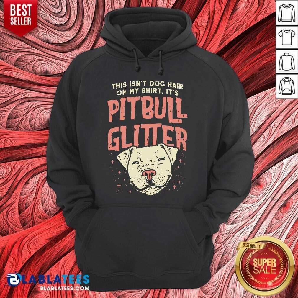 Girls Pitbull Glitter Hair Dog Lover Mothers Day Gift Mom Shirt