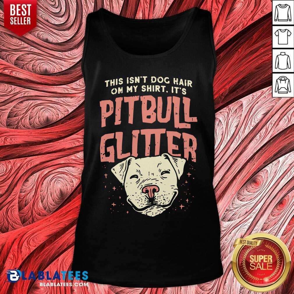 Girls Pitbull Glitter Hair Dog Lover Mothers Day Gift Mom Shirt