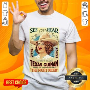 Hello Sucker The Story Of Texas Guinan The Night Rider Poster Shirt
