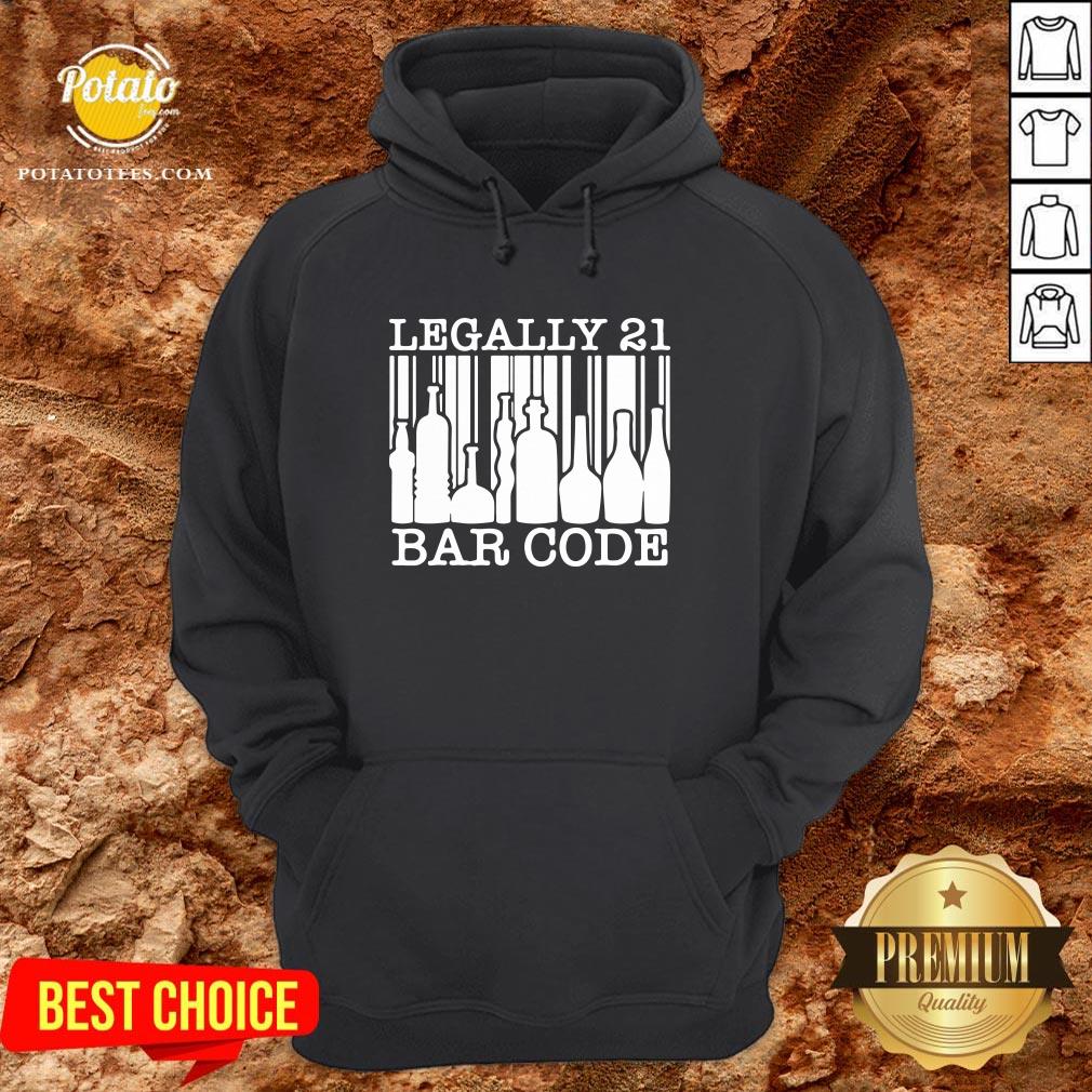 Good 21st Birthday Boys Girls Cool Legally 21 Barcode Shirt