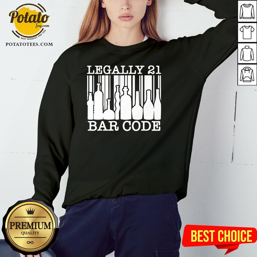 Good 21st Birthday Boys Girls Cool Legally 21 Barcode Shirt