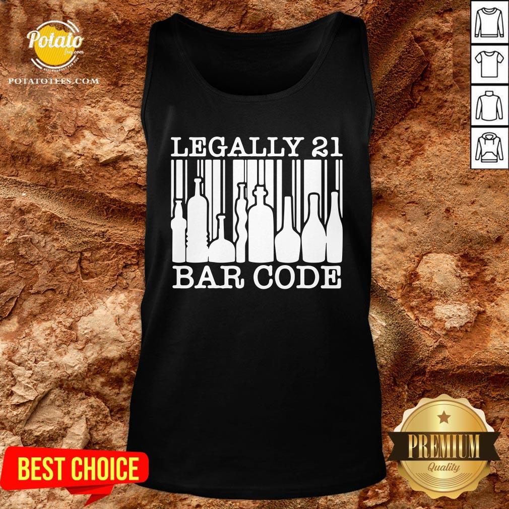 Good 21st Birthday Boys Girls Cool Legally 21 Barcode Shirt