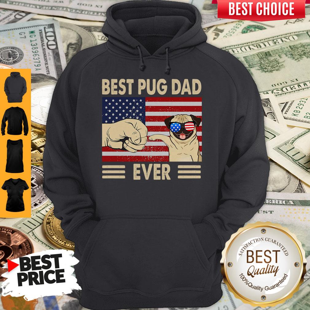 Good American Flag Best Pug Dad Ever Shirt