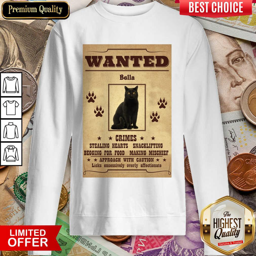 Good Bella Black Cat Wanted Vertical Poster Shirt