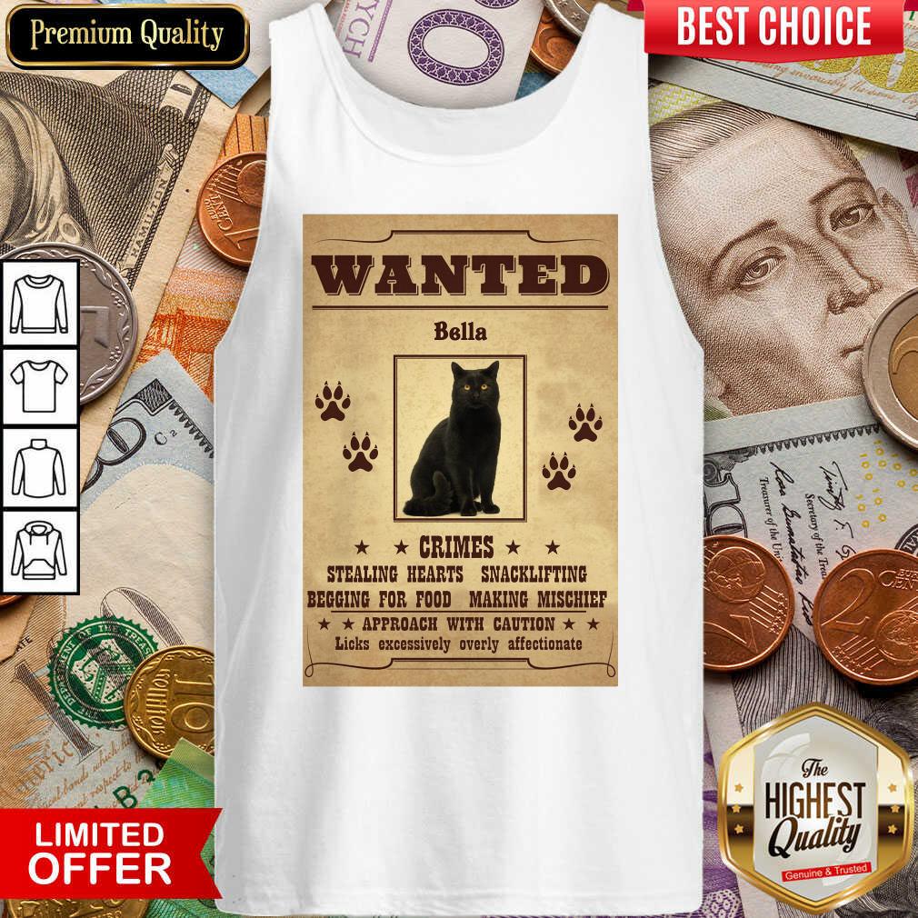 Good Bella Black Cat Wanted Vertical Poster Shirt