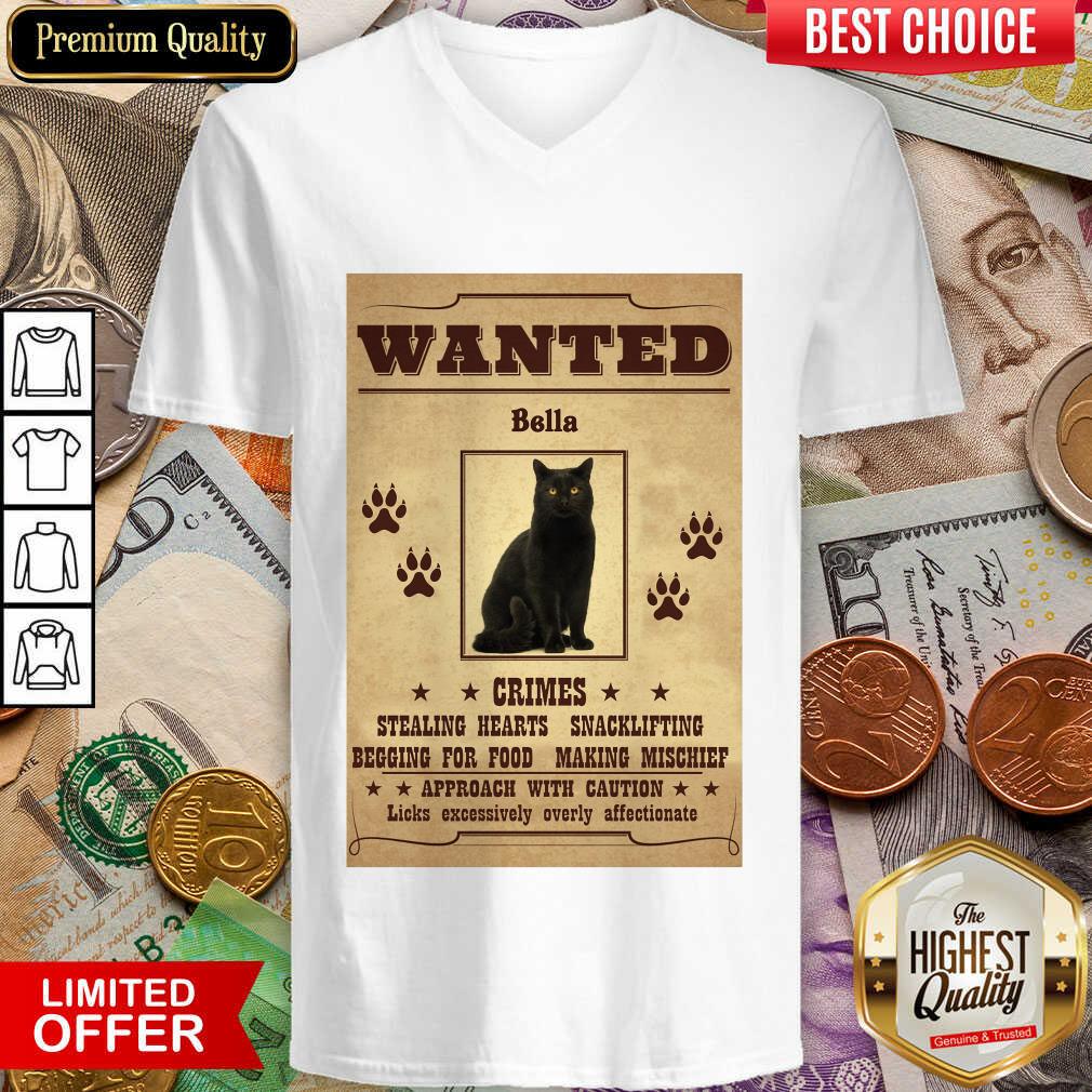Good Bella Black Cat Wanted Vertical Poster Shirt