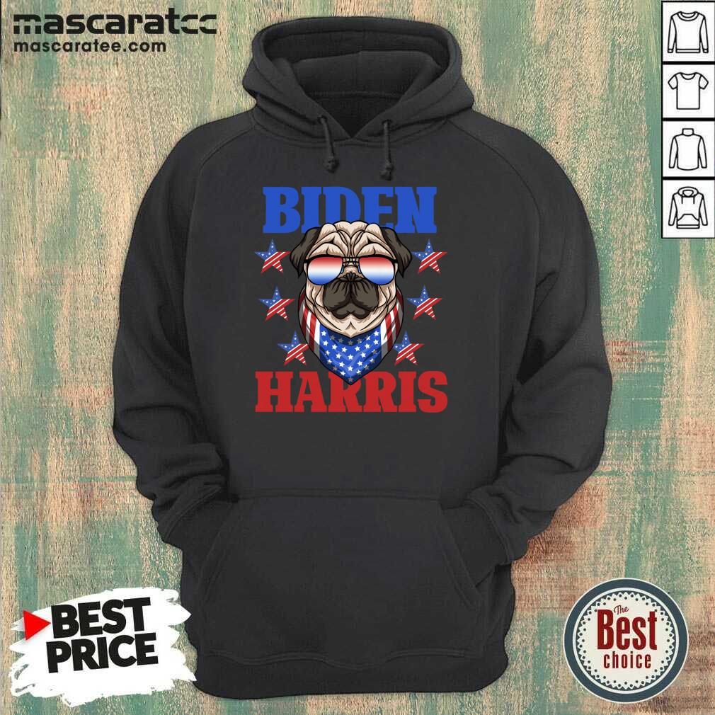 Good Biden Harris 2021 Democrat American Flag Pug Dog Sunglasses Unisex Shirt