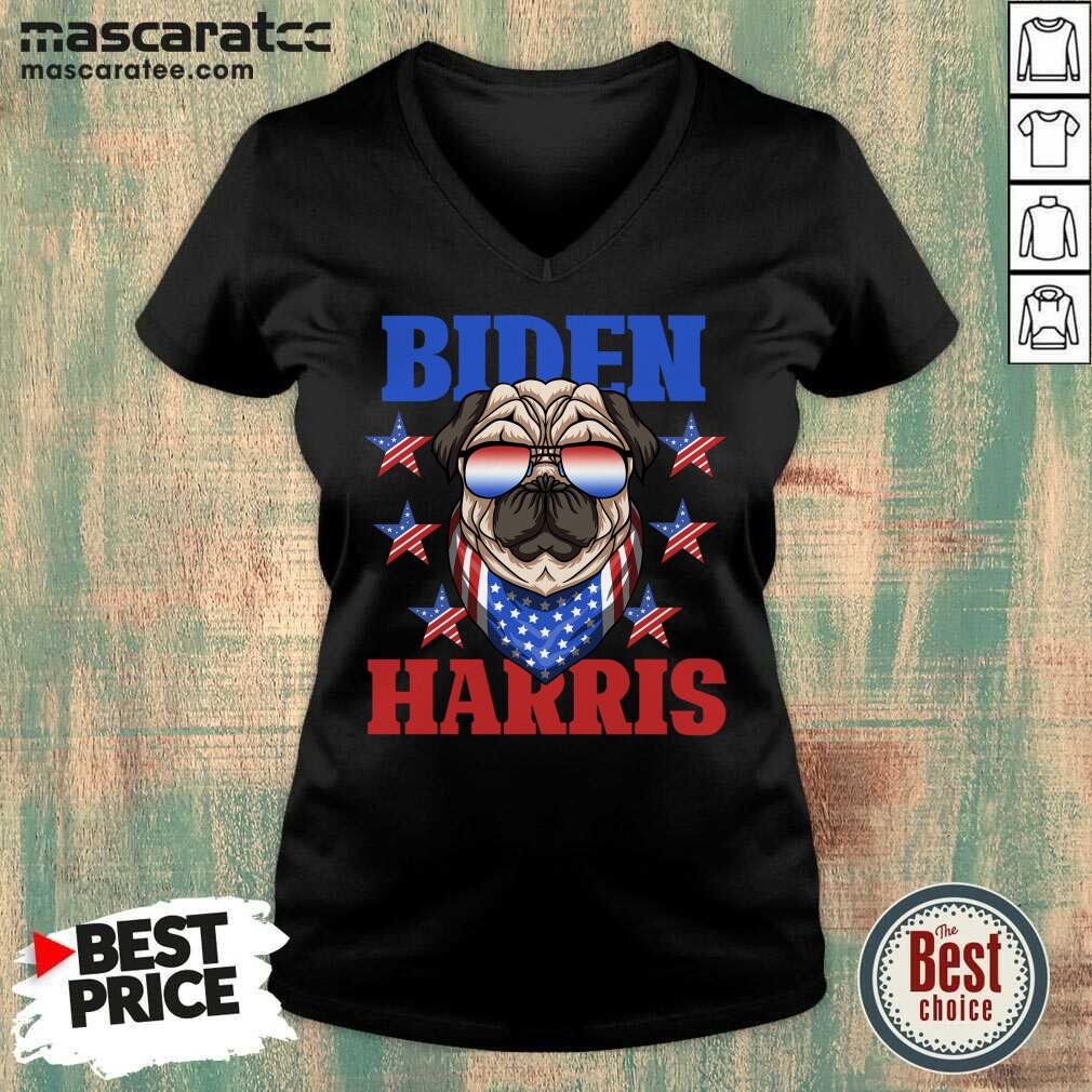 Good Biden Harris 2021 Democrat American Flag Pug Dog Sunglasses Unisex Shirt