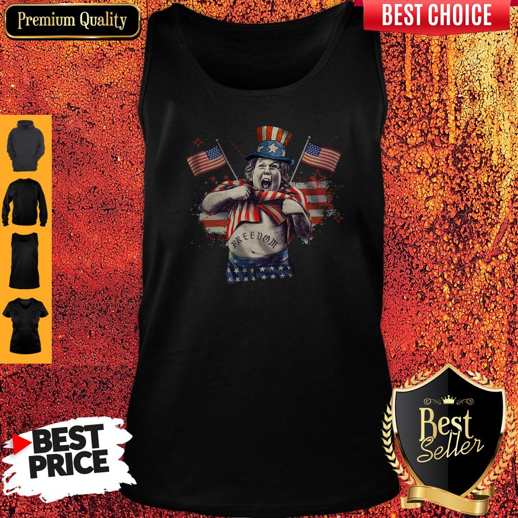 Good Chunk From The Goonies And Falcor Flag American Freedom Shirt