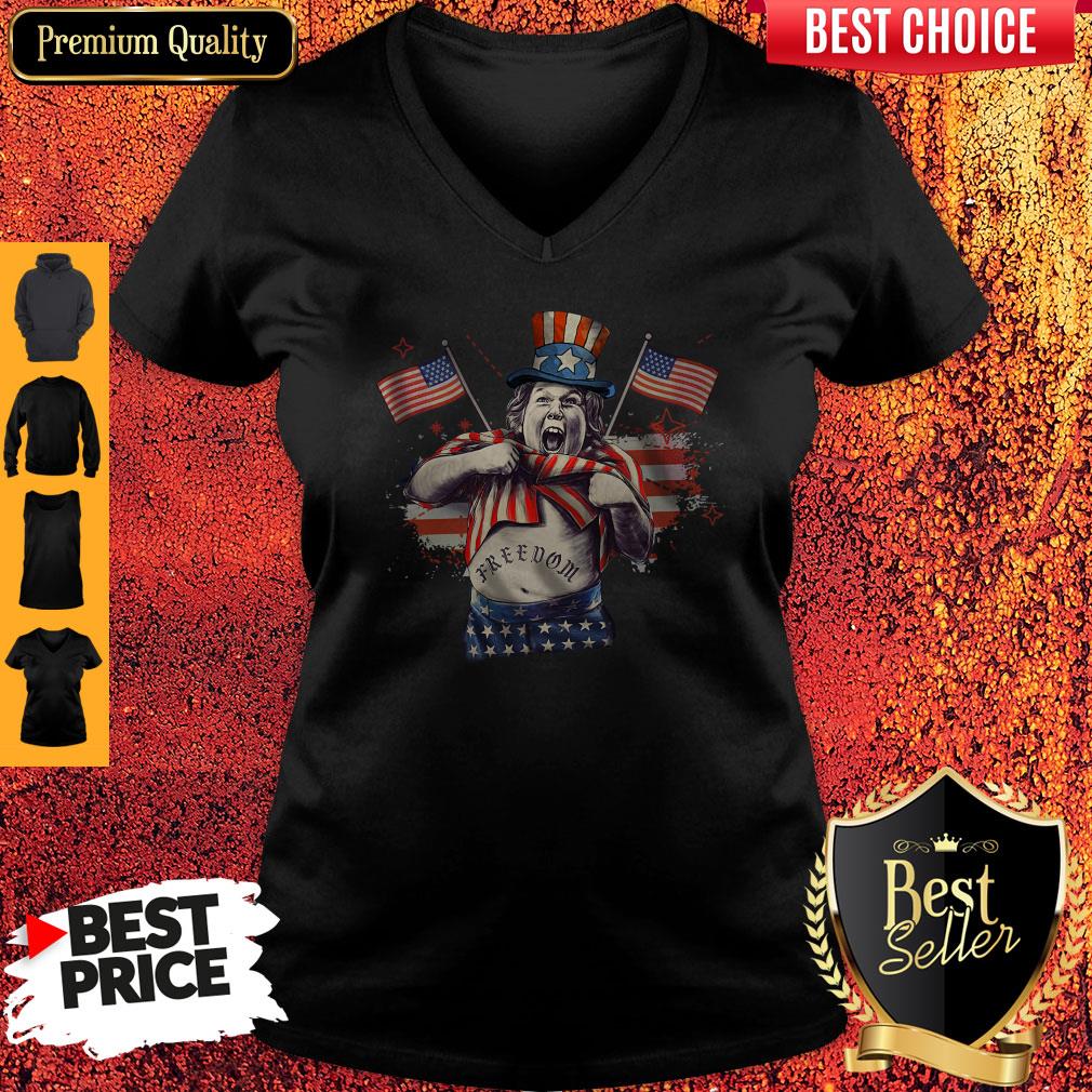 Good Chunk From The Goonies And Falcor Flag American Freedom Shirt