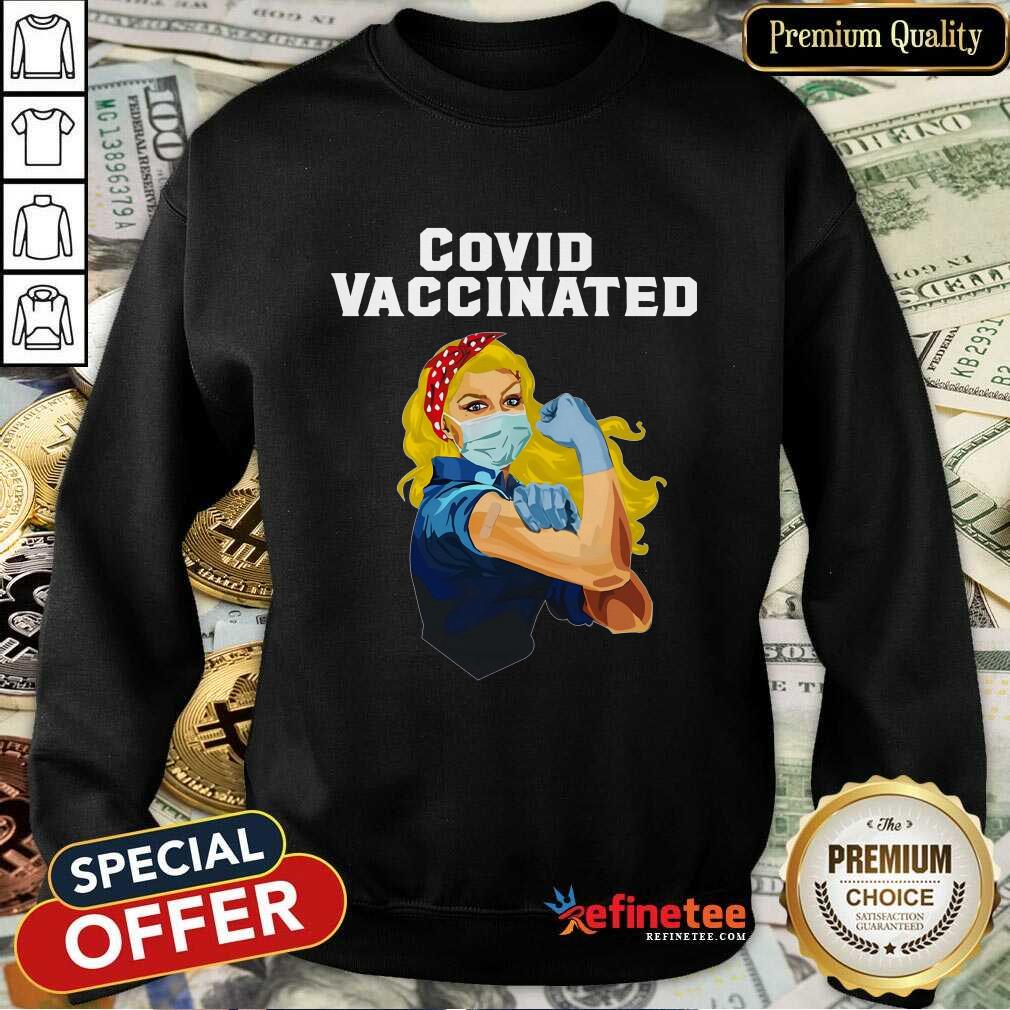 Good Covid Vaccinated Nurse Plus Strong Girl Shirt