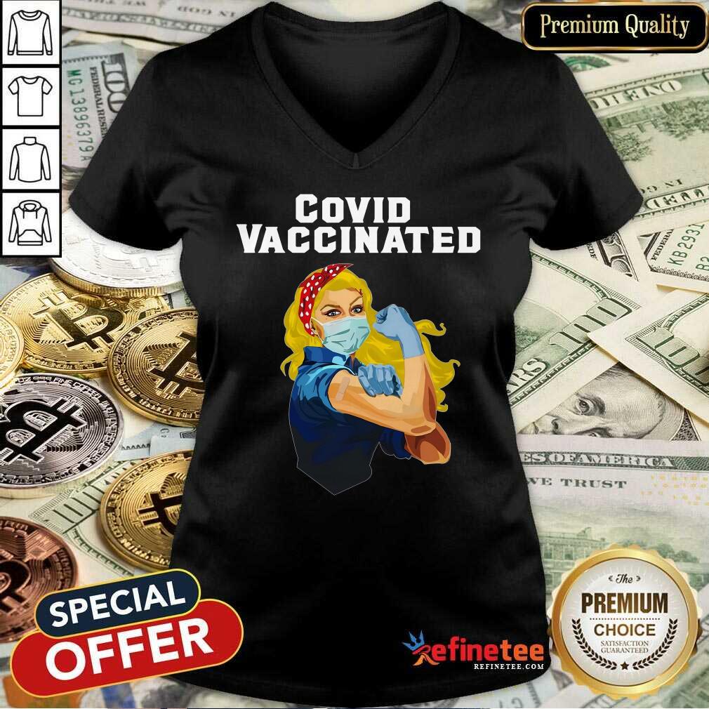 Good Covid Vaccinated Nurse Plus Strong Girl Shirt