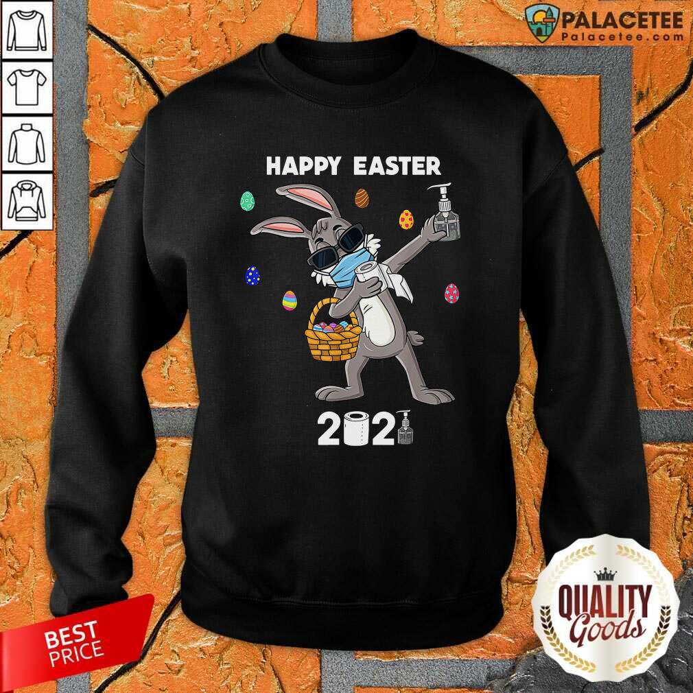Good Dabbing Rabbit Face Mask Happy Easter 2021 Shirt