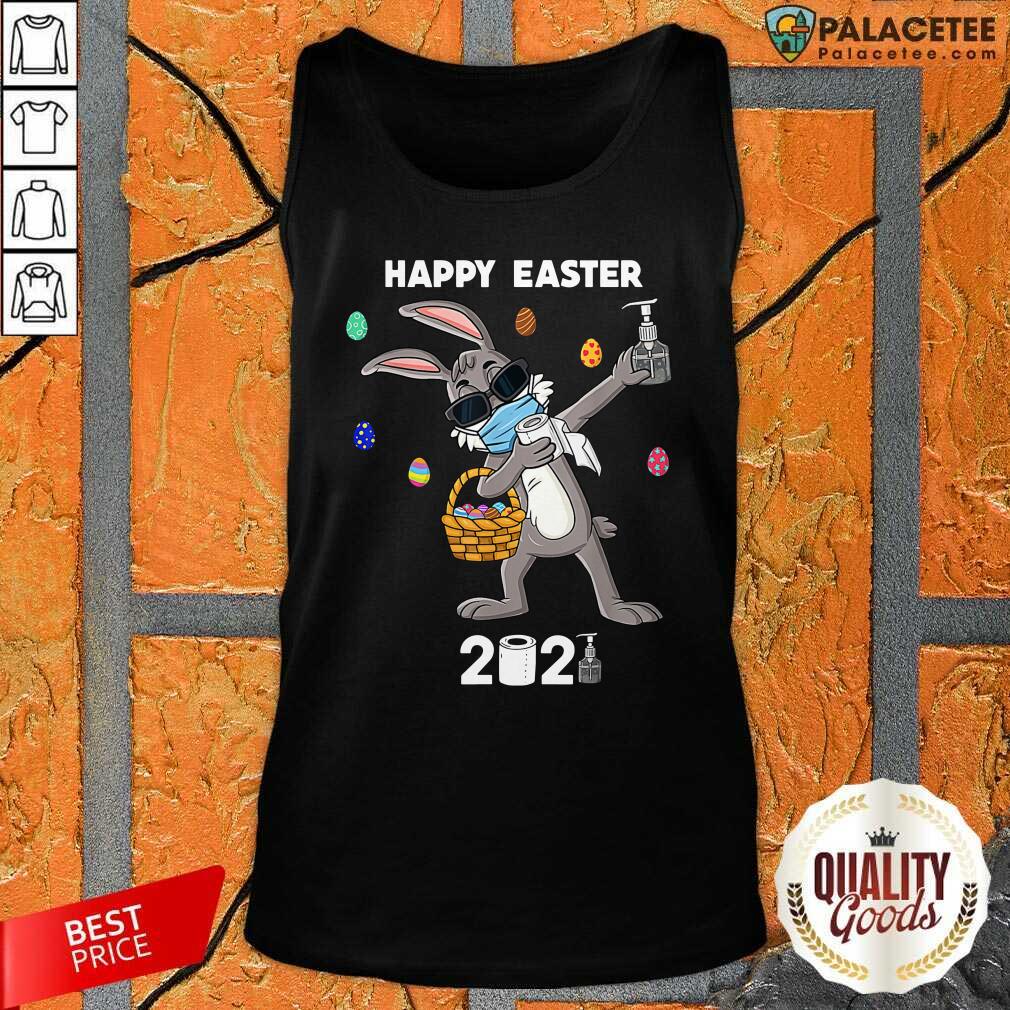 Good Dabbing Rabbit Face Mask Happy Easter 2021 Shirt