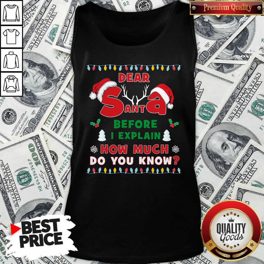 Good Dear Santa Before I Explain How Much Do You Know Christmas Shirt