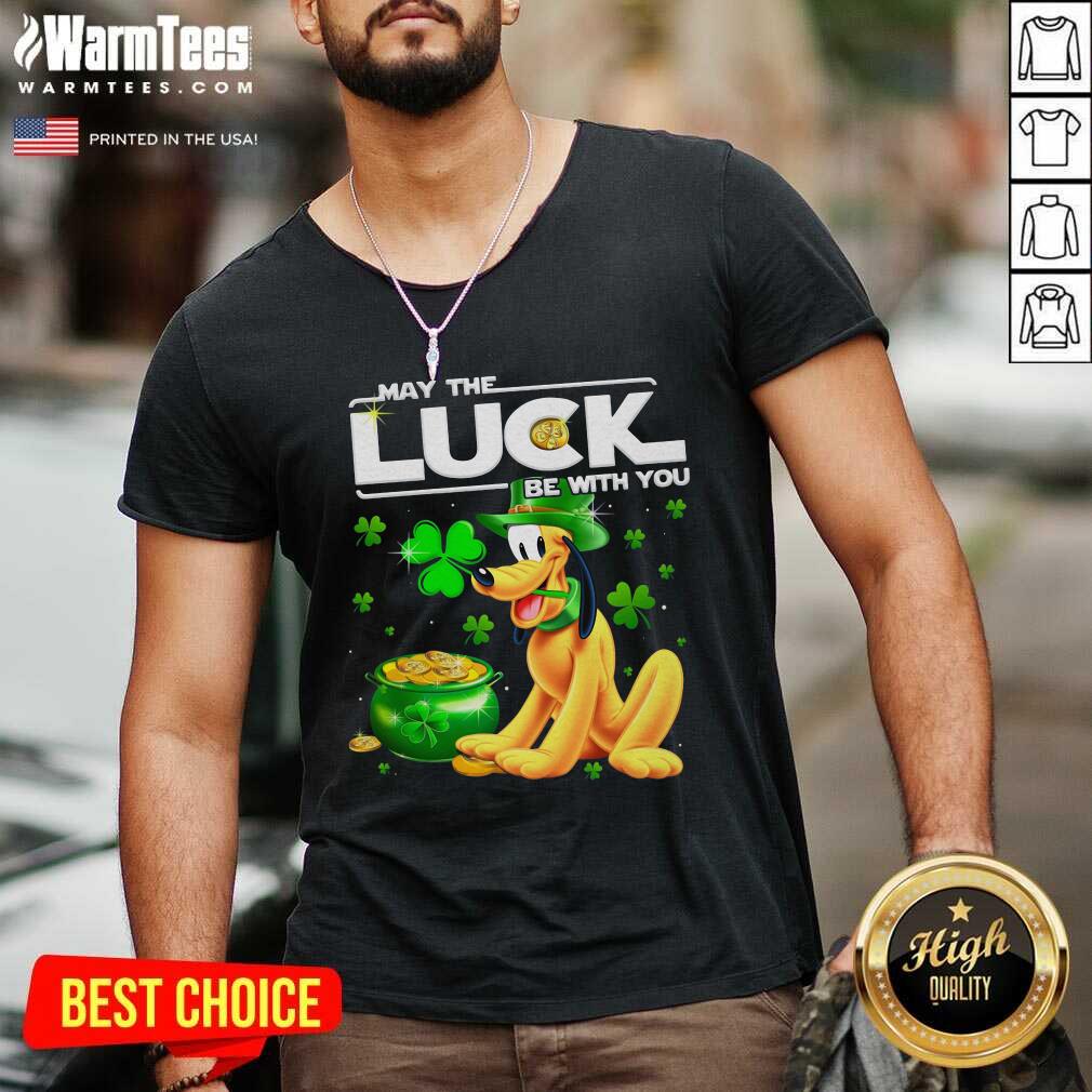 Good Dog Pluto May The Luck Be With You St Patrick's Day Shirt