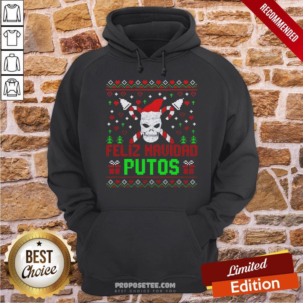 Good Feliz Navidad Putos Skull Ugly Christmas Sweater Shirt
