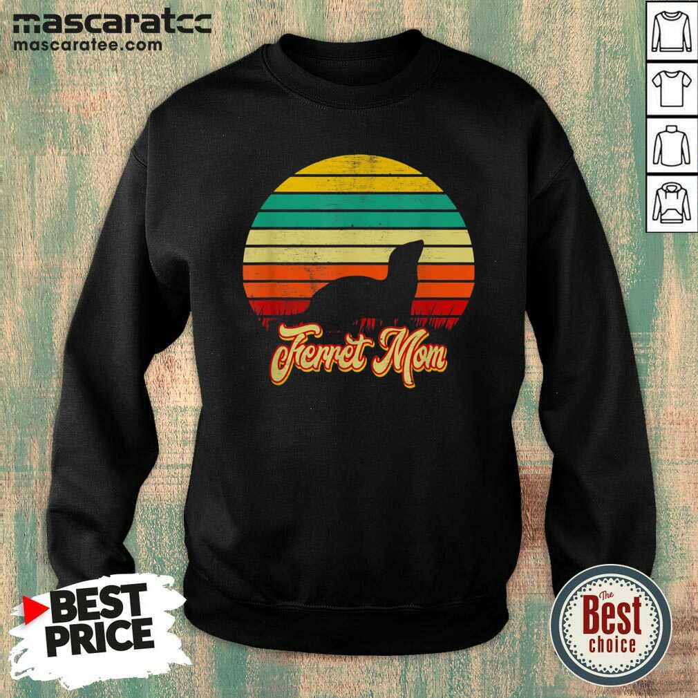 Good Ferret Mom Retro Vintage Style Ferret Parent Shirt