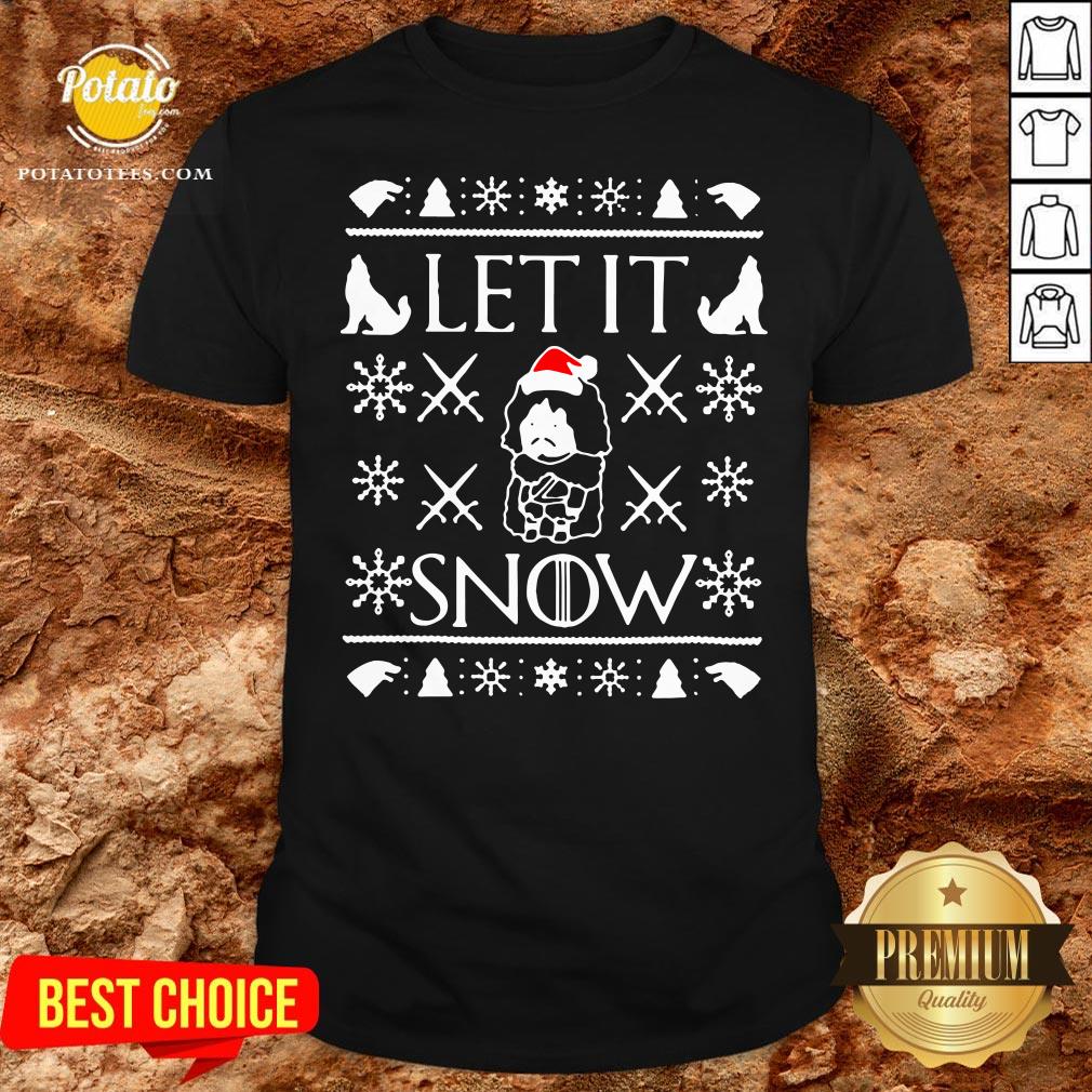 Good Game Of Thrones Jon Snow Let It Snow Ugly Christmas Shirt