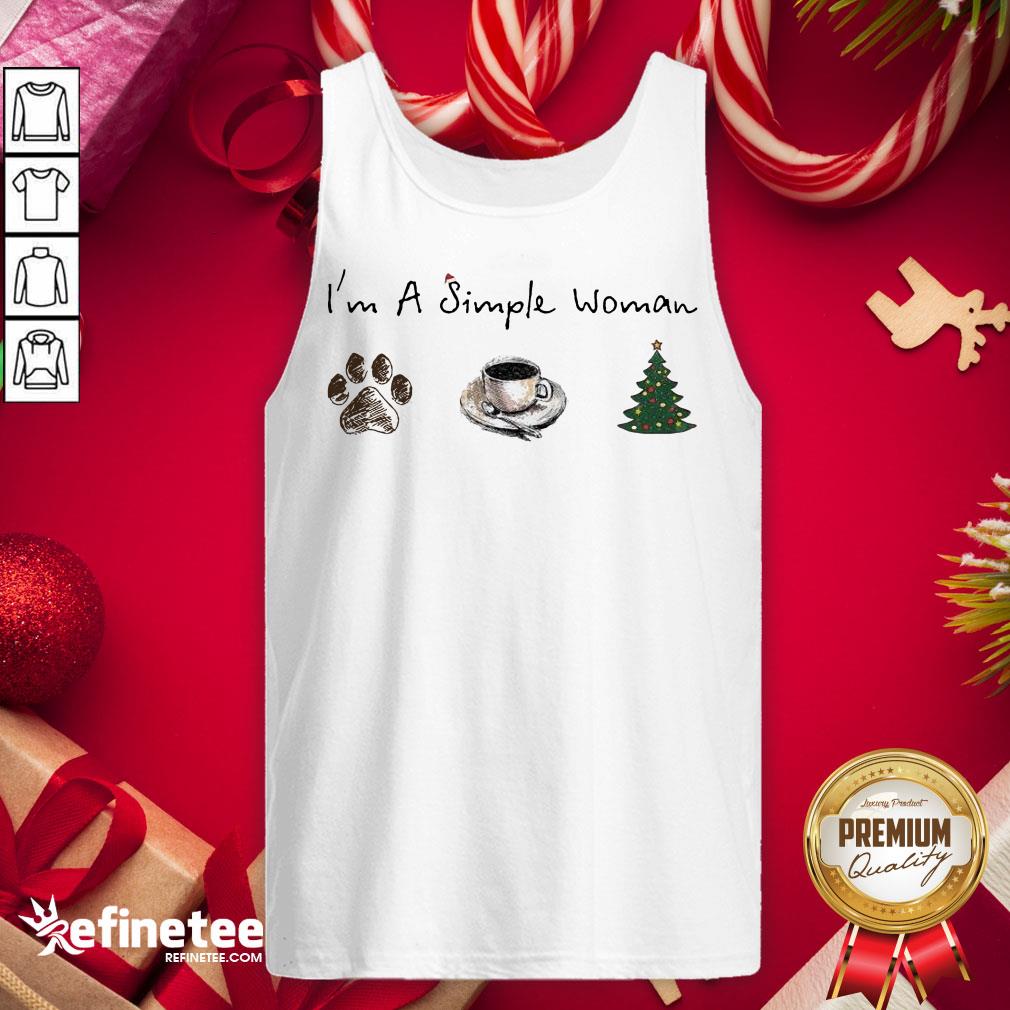 Good I'm A Simple Woman I Like Dog Coffee Christmas Tree Shirt