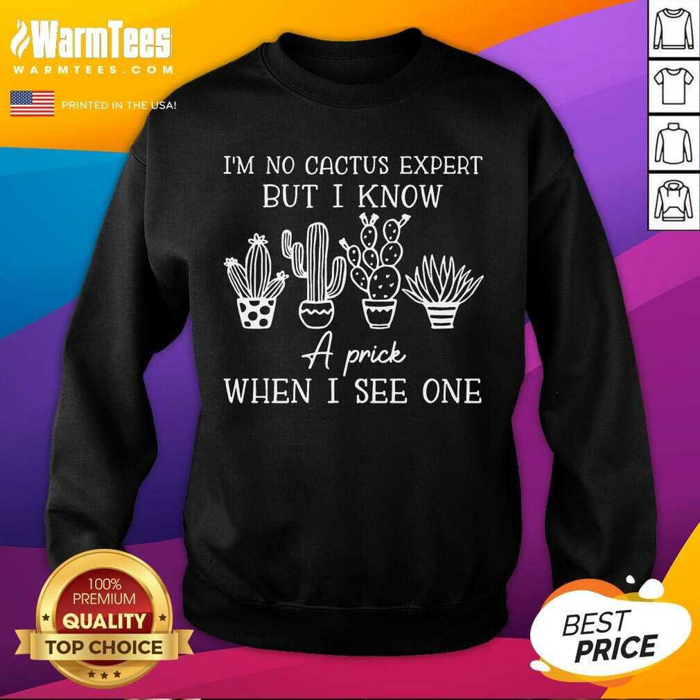 Good I’m No Cactus Expert But I Know A Prick When I See One Shirt