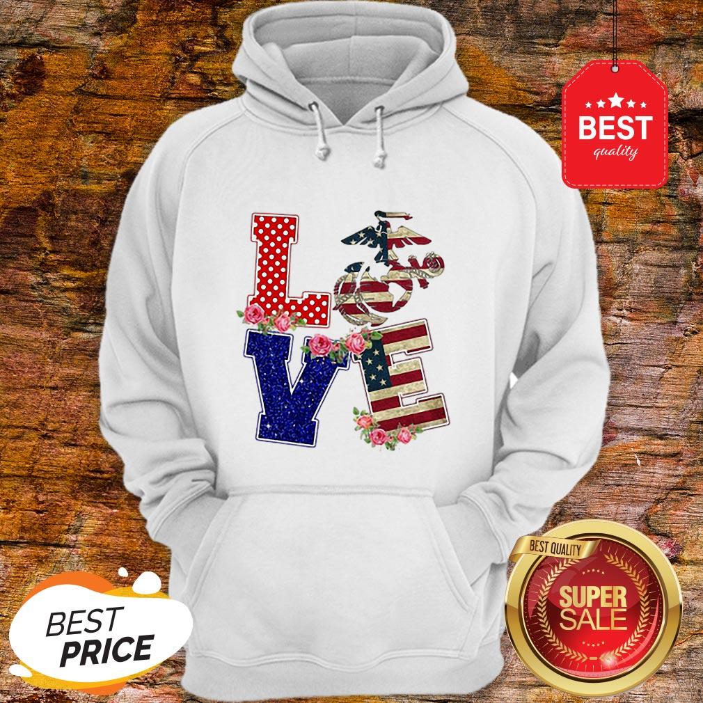 Good Love United States Marine Corps Flowers Shirt
